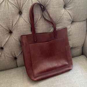 Madewell Leather Tote -  Burgundy